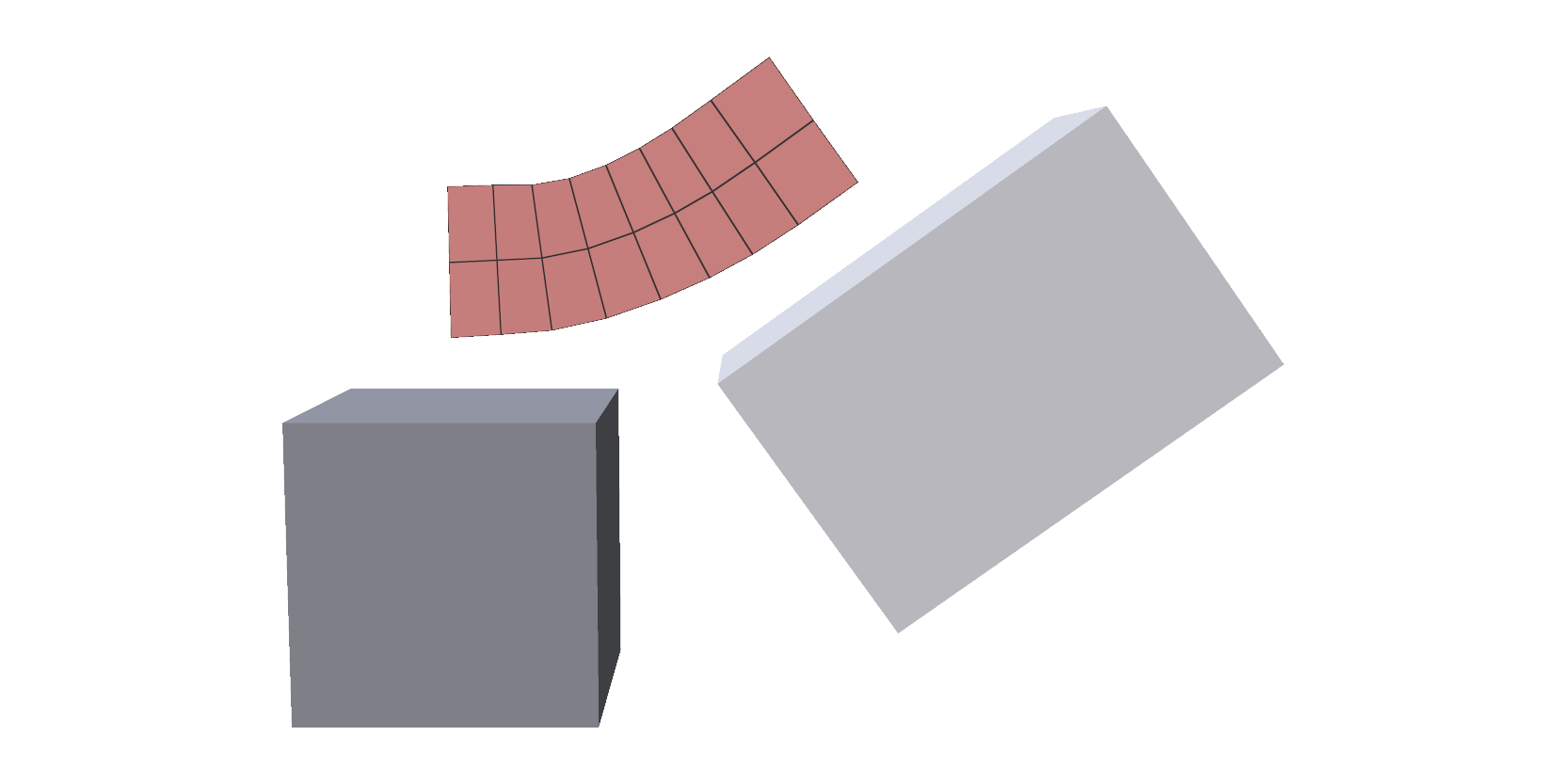 A muscle flexing an affine forearm about a hinge